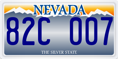 NV license plate 82C007