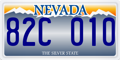 NV license plate 82C010