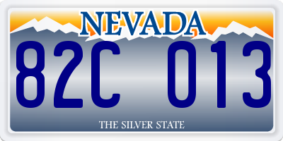 NV license plate 82C013