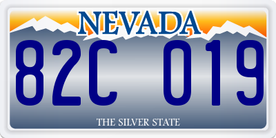 NV license plate 82C019