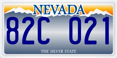 NV license plate 82C021