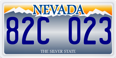 NV license plate 82C023
