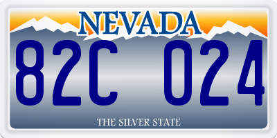 NV license plate 82C024