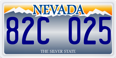 NV license plate 82C025