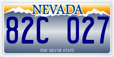 NV license plate 82C027