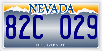 NV license plate 82C029