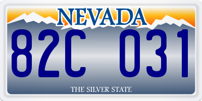 NV license plate 82C031