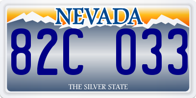 NV license plate 82C033