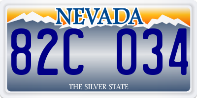 NV license plate 82C034