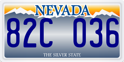 NV license plate 82C036
