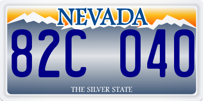 NV license plate 82C040