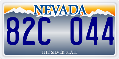 NV license plate 82C044