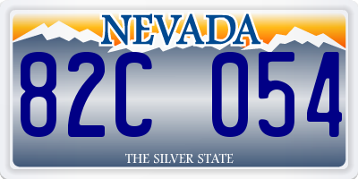 NV license plate 82C054