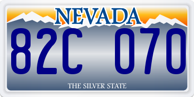 NV license plate 82C070
