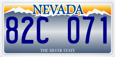 NV license plate 82C071