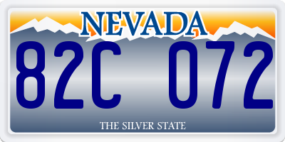 NV license plate 82C072