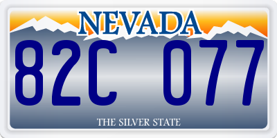 NV license plate 82C077