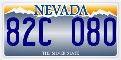 NV license plate 82C080