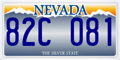 NV license plate 82C081