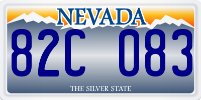 NV license plate 82C083