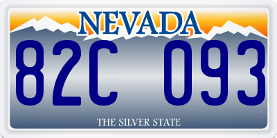 NV license plate 82C093