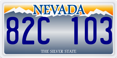 NV license plate 82C103