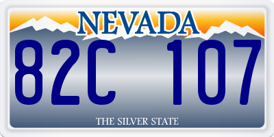 NV license plate 82C107