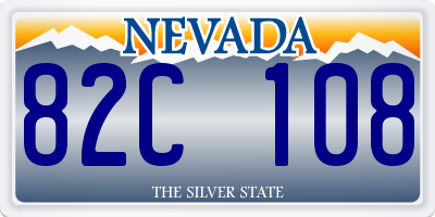 NV license plate 82C108