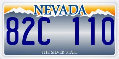 NV license plate 82C110
