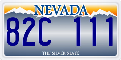 NV license plate 82C111
