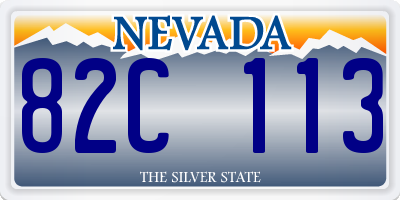 NV license plate 82C113