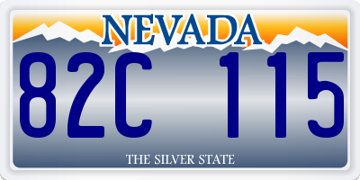 NV license plate 82C115