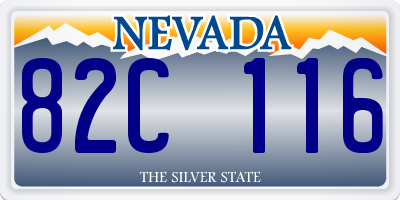 NV license plate 82C116