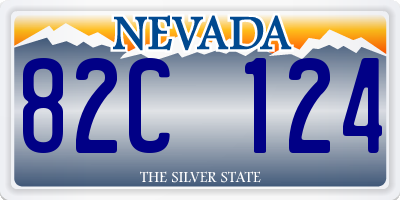 NV license plate 82C124