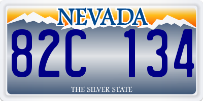 NV license plate 82C134