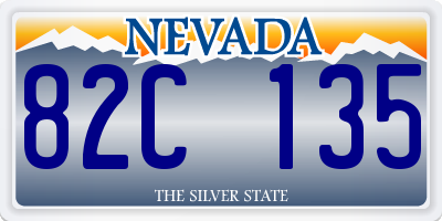 NV license plate 82C135