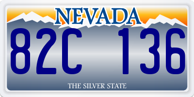 NV license plate 82C136