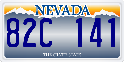 NV license plate 82C141