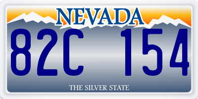 NV license plate 82C154