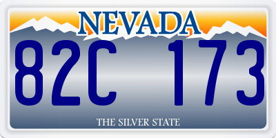 NV license plate 82C173