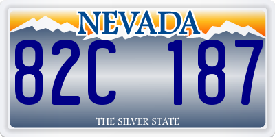 NV license plate 82C187