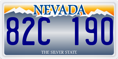 NV license plate 82C190