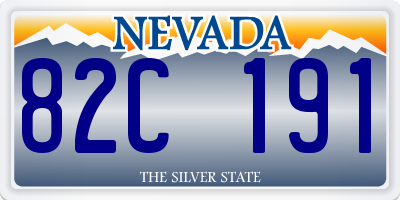 NV license plate 82C191