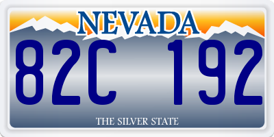 NV license plate 82C192