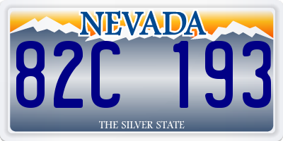 NV license plate 82C193