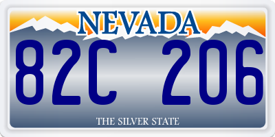 NV license plate 82C206