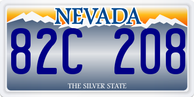 NV license plate 82C208