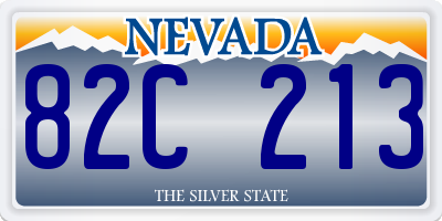 NV license plate 82C213