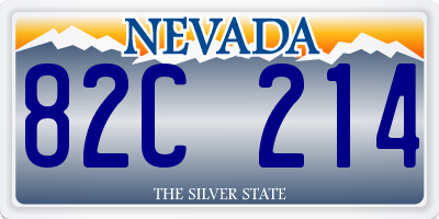 NV license plate 82C214