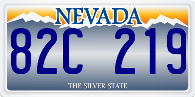 NV license plate 82C219
